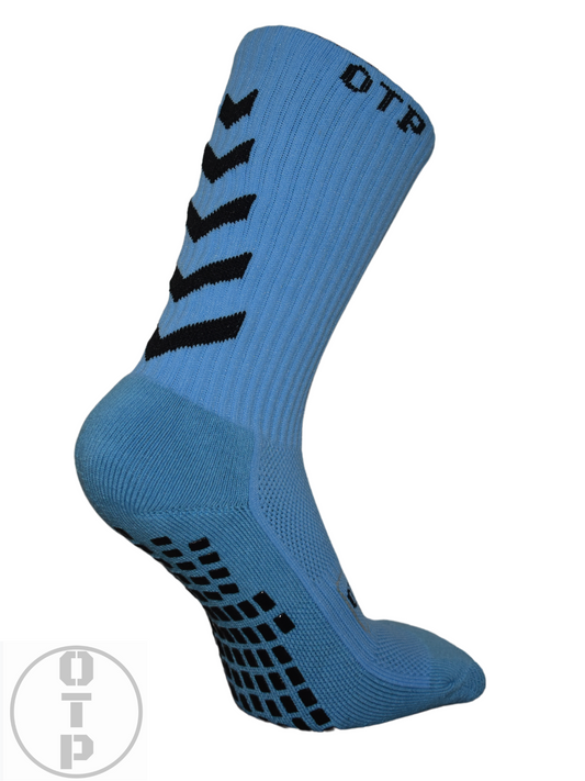 WOMEN'S CREW GRIP SOCKS - COLUMBIA BLUE