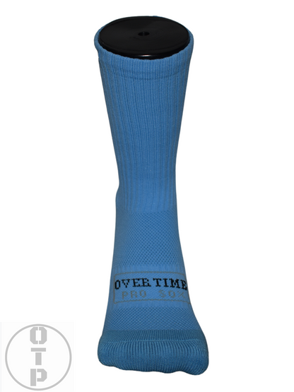 WOMEN'S CREW GRIP SOCKS - COLUMBIA BLUE