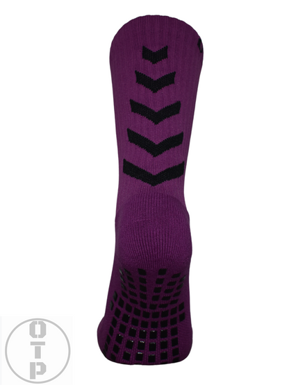 WOMEN'S CREW GRIP SOCKS - MIDNIGHT PURPLE