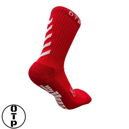 CREW GRIP SOCKS- RED